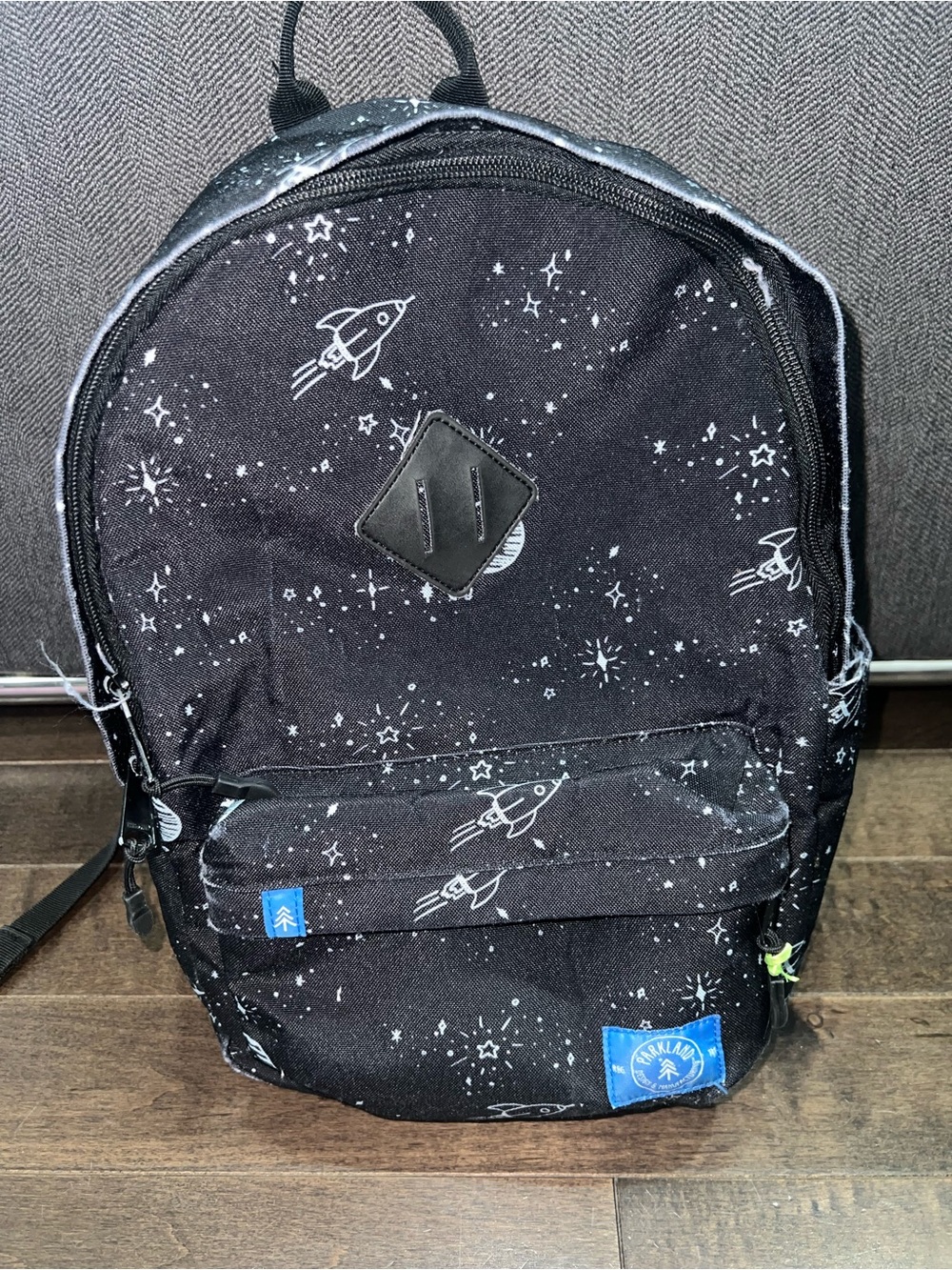 Black Space Rocket Backpack - Men